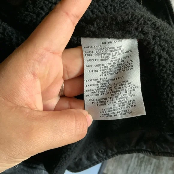 LEVI’S vintage black faux leather trucker motorcycle jacket zippers - Picture 14 of 16